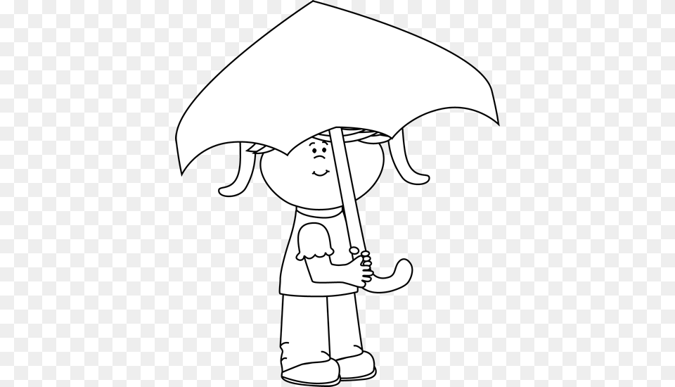 Umbrella Clipart Unbrella Boy With An Umbrella Clipart Black And White, Canopy, Baby, Person Png
