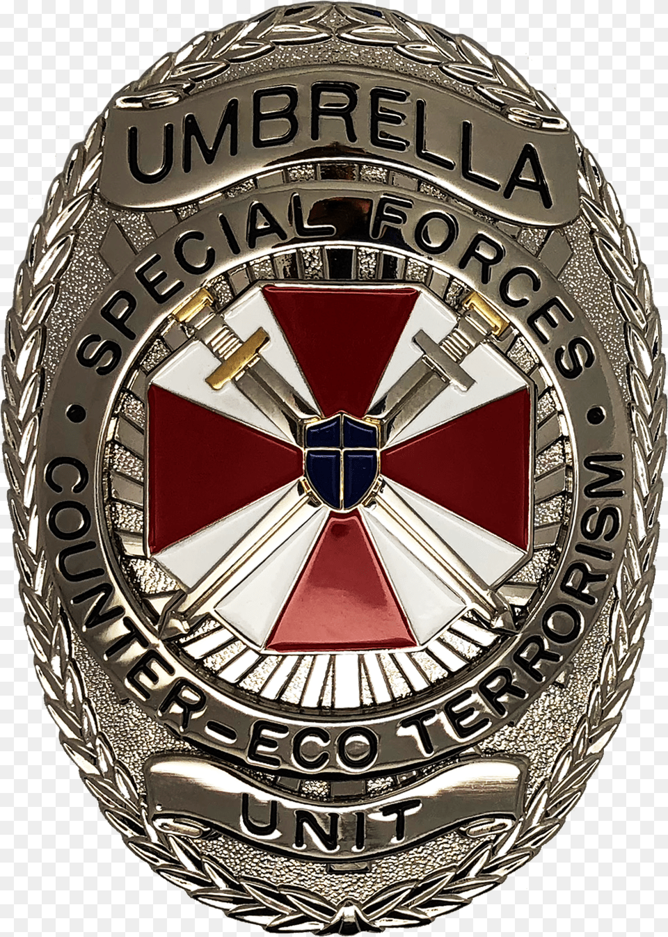Umbrella Corporation Special Forces Counter Eco Terrorism Umbrella Corporation Special Forces, Badge, Logo, Symbol, Wristwatch Png Image
