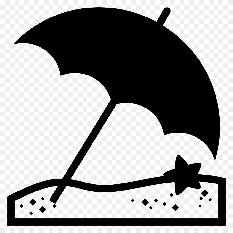Umbrella On Ground Emoji Clipart, Canopy, Animal, Fish, Sea Life Free Png