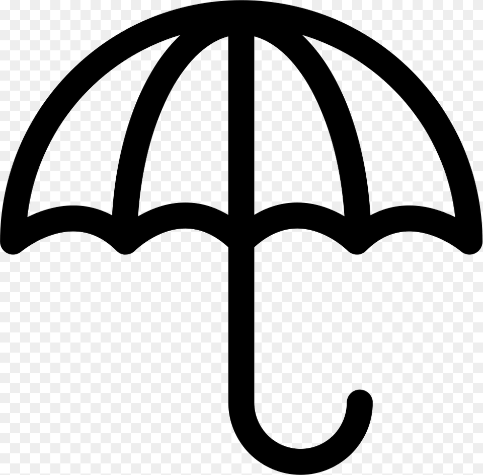 Umbrella Opened Outline Svg Icon Website Logo Transparent Background, Canopy, Bow, Weapon Png