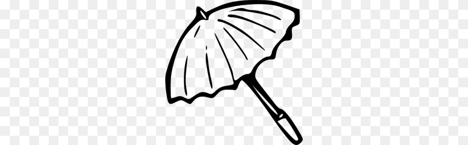 Umbrella Outline Clip Art, Gray Png Image