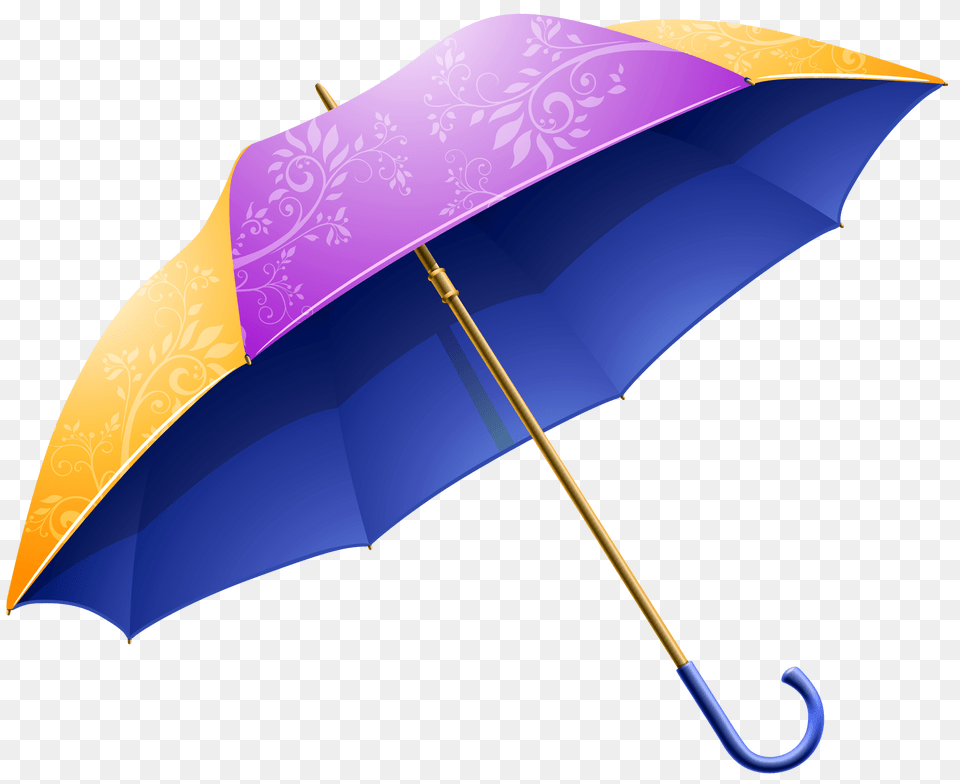 Umbrella Purple Yellow, Canopy Png