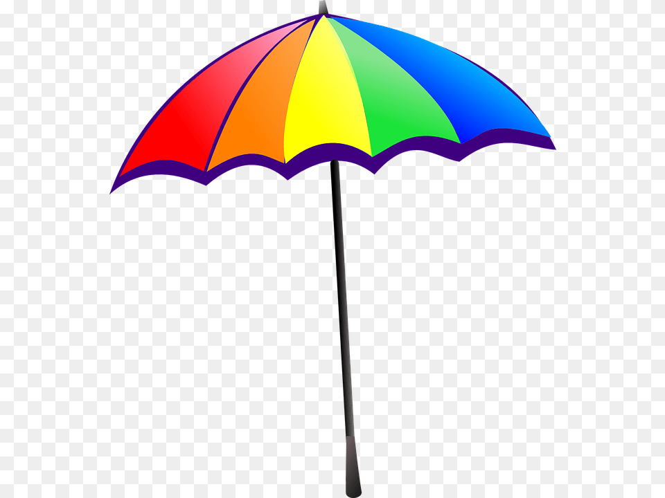 Umbrella Rainbow Colorful Beach Umbrella Clipart, Canopy Free Transparent Png
