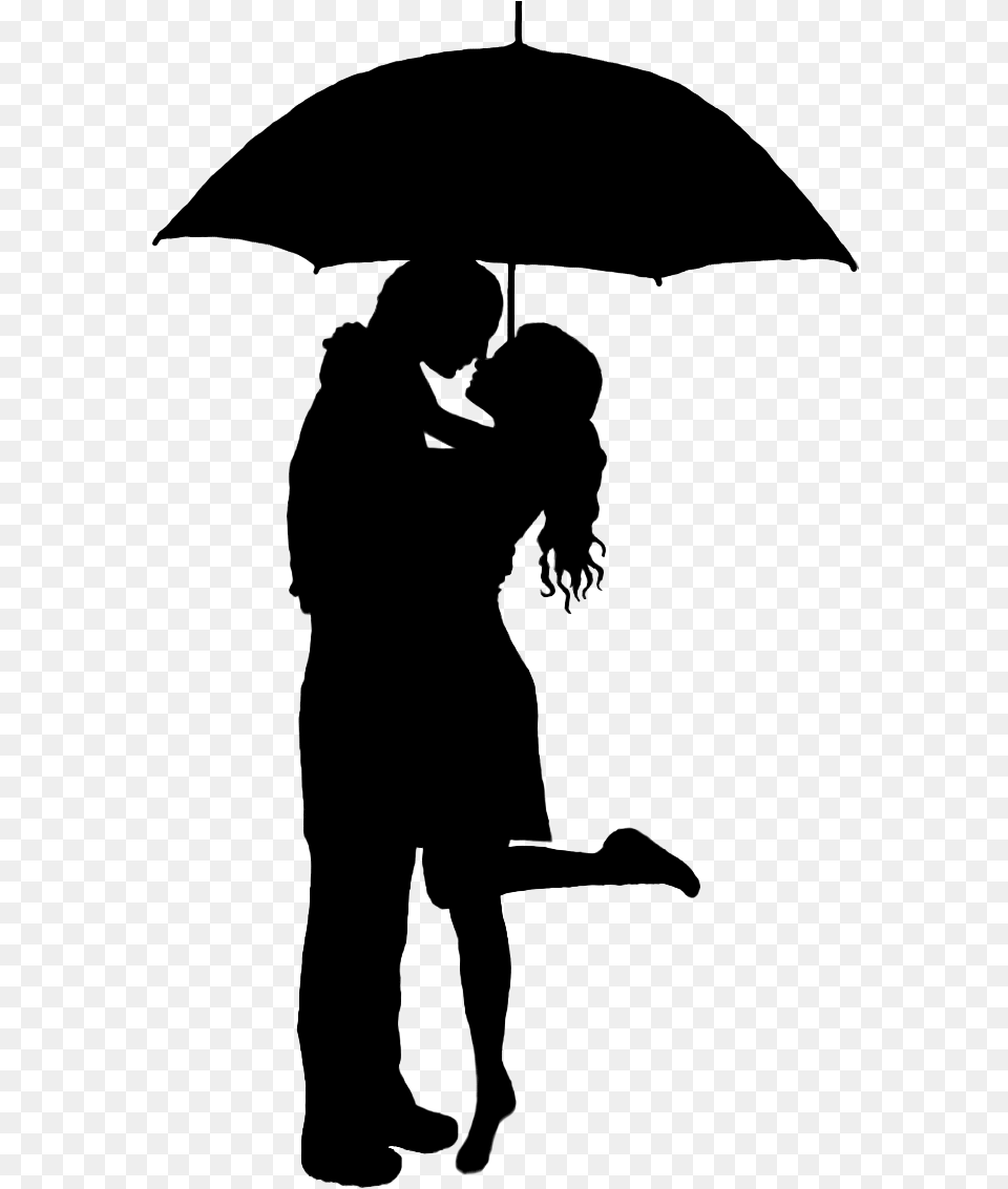 Umbrella Silhouette Couple Kiss, Adult, Wedding, Person, Woman Free Png
