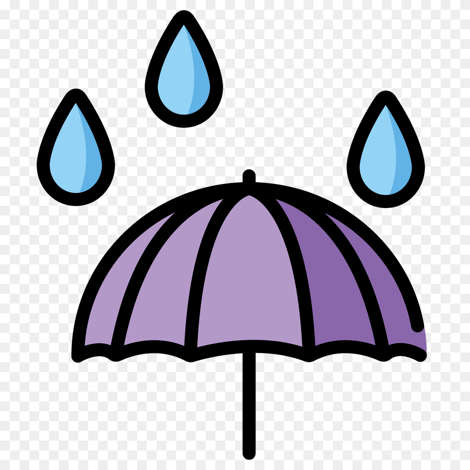 Umbrella With Rain Drops Emoji Clipart, Canopy, Animal, Kangaroo, Mammal Png