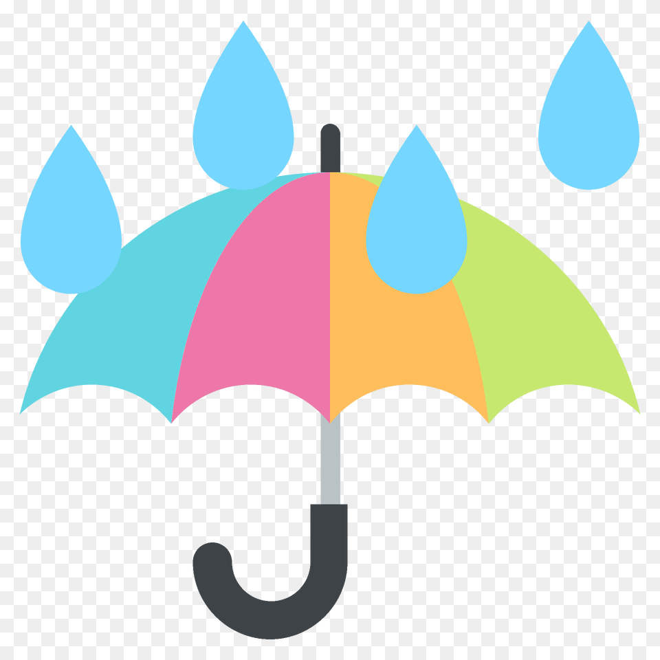 Umbrella With Rain Drops Emoji Clipart, Canopy, Animal, Fish, Sea Life Png Image
