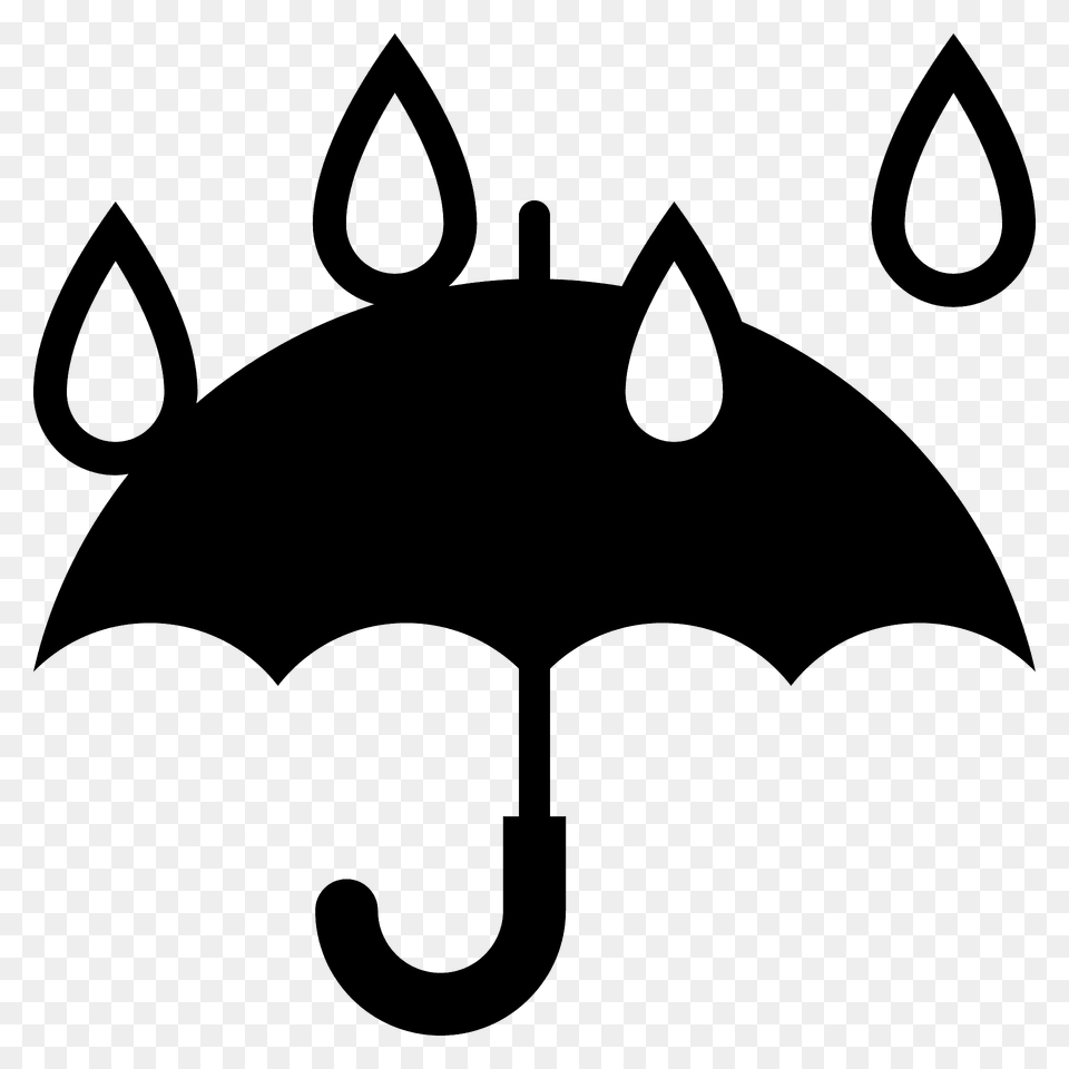 Umbrella With Rain Drops Emoji Clipart, Electronics, Hardware, Canopy, Logo Free Png