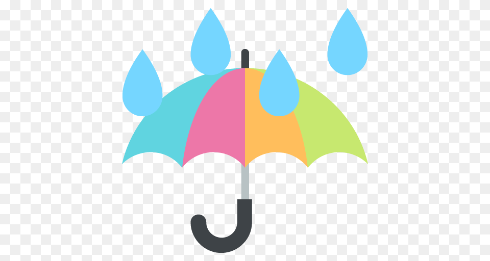 Umbrella With Rain Drops Emoji For Facebook Email Sms Id, Canopy, Animal, Fish, Sea Life Png