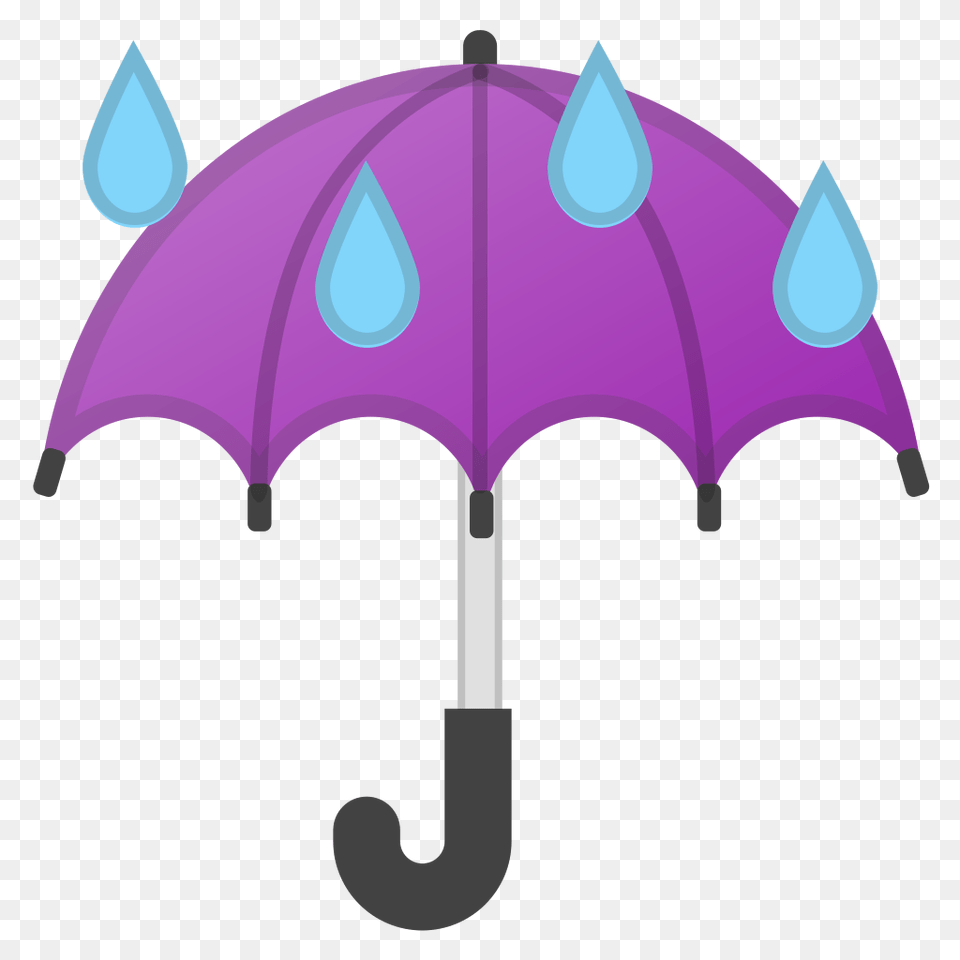 Umbrella With Rain Drops Icon Noto Emoji Travel Places Iconset, Canopy Free Png