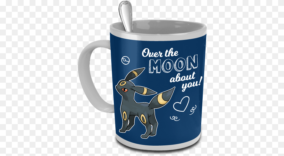 Umbreon And Sylveon Valentines Day Love Series Threadfox Serveware, Cup, Beverage, Coffee, Coffee Cup Png Image