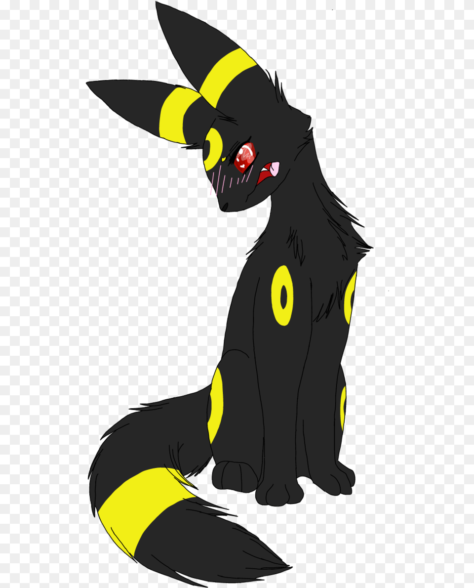 Umbreon Blushing Umbreon As A Wolf, Baby, Person, Animal, Cat Png