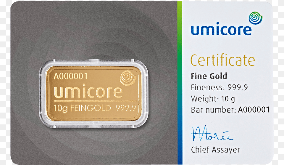 Umicore Gold 10 Gram, Text, Electronics, Hardware, Computer Hardware Free Png Download