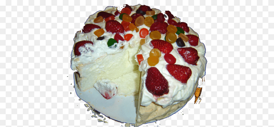 Una Pavlova Procedente De La Cadena De Supermercados Pavlova Dessert, Birthday Cake, Cake, Cream, Food Free Transparent Png