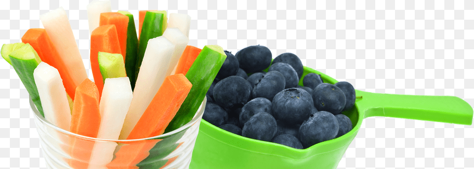 Una Taza De Zanahorias Picadas Pepino Y Jcama Y Una Veggie Sticks, Berry, Blueberry, Food, Fruit Free Png Download