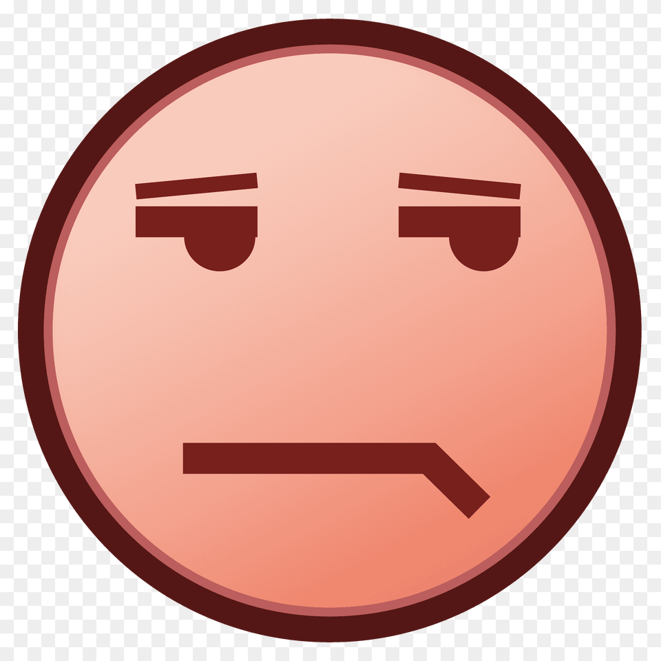 Unamused Face Emoji Clipart, Badge, Logo, Symbol, Head Free Png