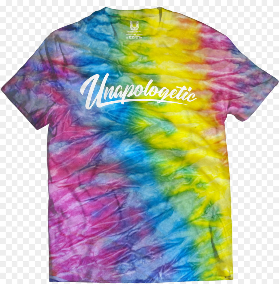 Unapologetic Tye Dye Skittles Short Sleeve, Clothing, T-shirt, Person Free Png Download