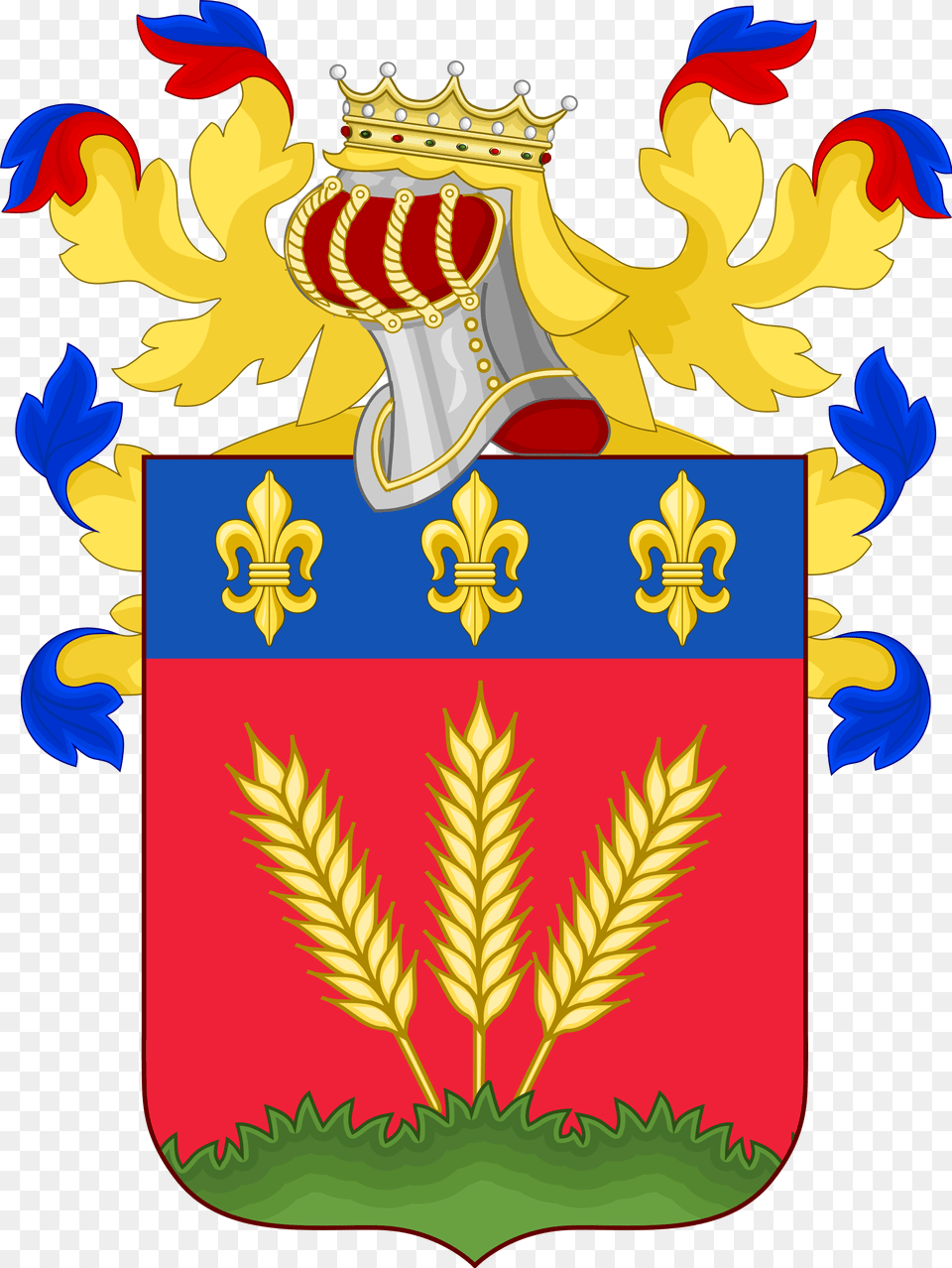 Unas Espigas De Trigo En El Escudo De La Familia Belgrano, Emblem, Symbol, Plant, Armor Png Image