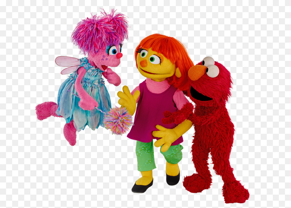 Unc Professor Helps Bring Sesame Street Puppet With Autism, Toy, Doll, Face, Head Free Png Download