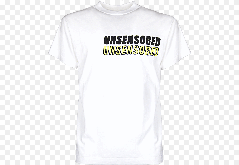 Uncensored Tee White Active Shirt, Clothing, T-shirt Png Image