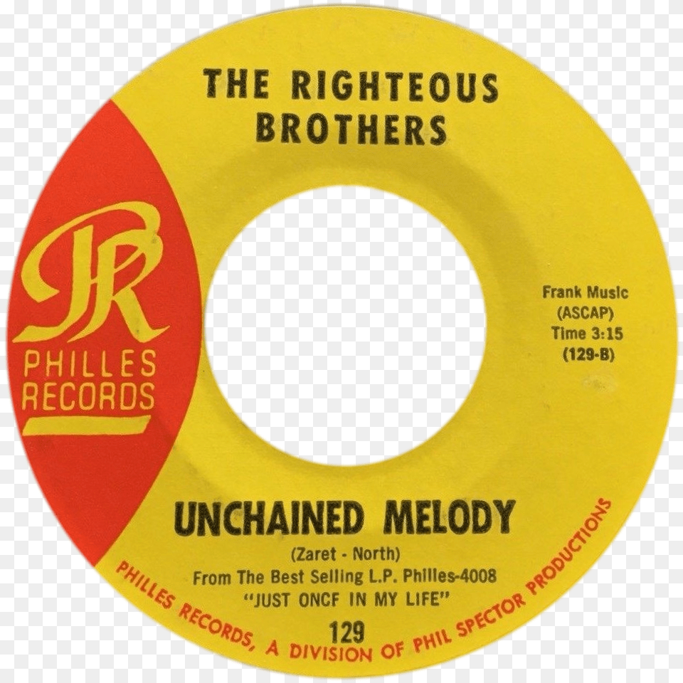 Unchained Melody By Righteous Brothers 1965 Us Vinyl Unchained Melody The Righteous Brothers Record, Disk, Dvd Free Png