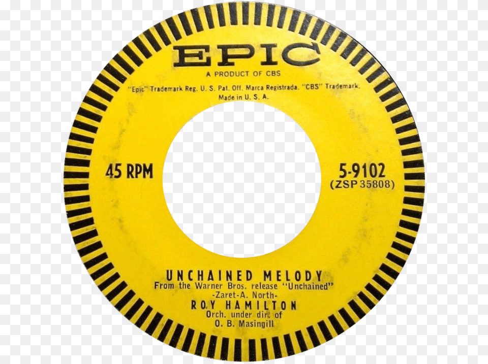 Unchained Melody By Roy Hamilton Us Vinyl Ersel Hickey Going Down The Road, Text, Disk Free Png Download