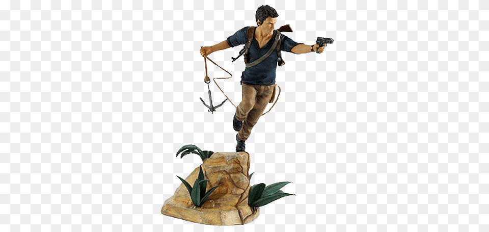 Uncharted 4 A Thief39s End Nathan Drake Statue, Adult, Male, Man, Person Free Transparent Png