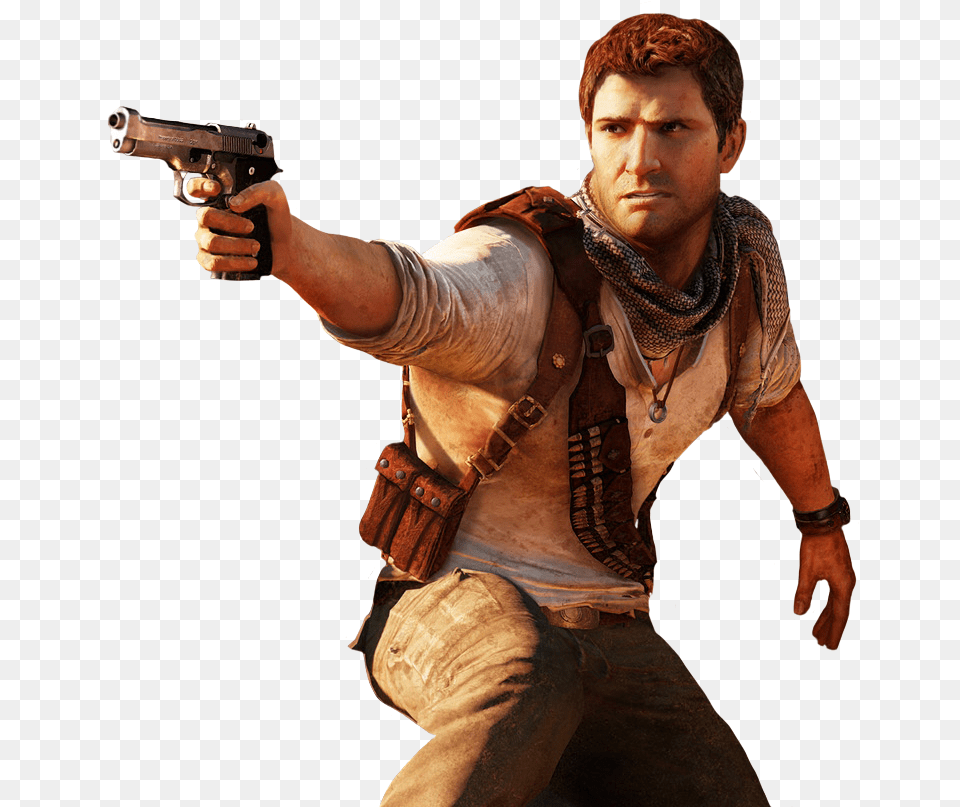 Uncharted, Weapon, Firearm, Gun, Handgun Png Image