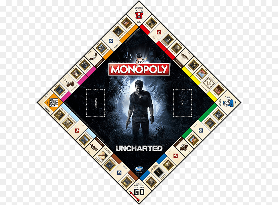 Uncharted Board Game Download Monopoly Uncharted, Adult, Male, Man, Person Png Image
