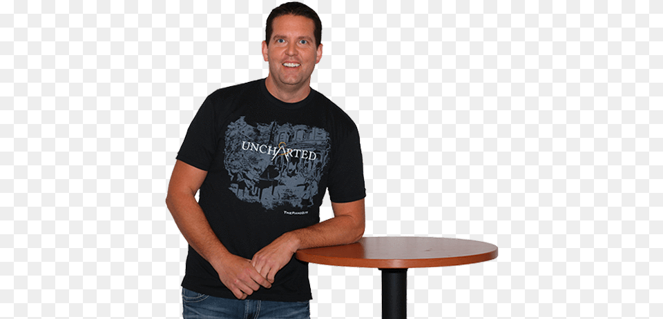 Uncharted Tee Circle Logo Tee, Table, Clothing, Coffee Table, T-shirt Png