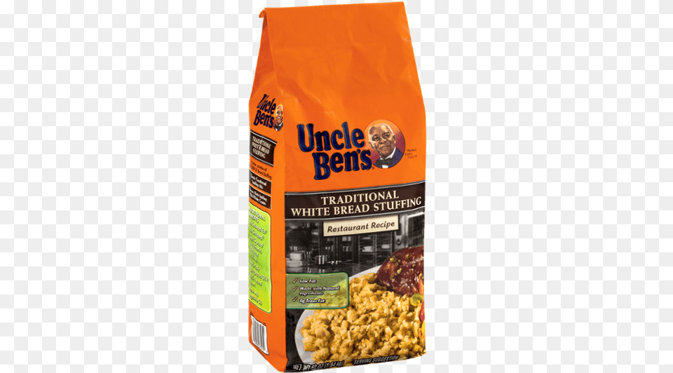 Uncle Ben39s Traditional White Bread Stuffing Mix, Food, Snack, Adult, Male Free Png