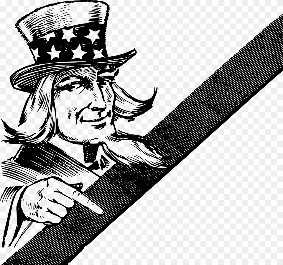 Uncle Sam, Gray Free Png