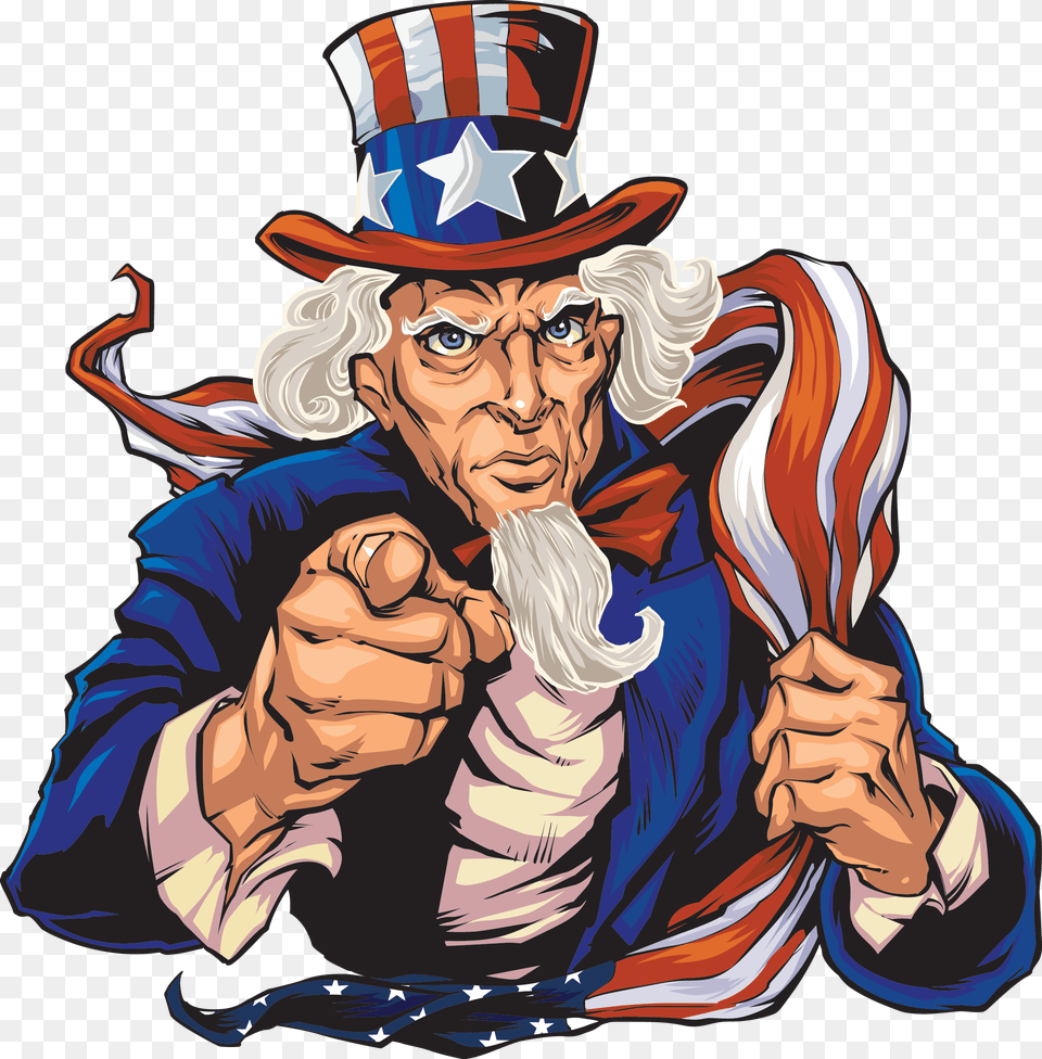 Uncle Sam, Hand, Body Part, Person, Publication Free Png