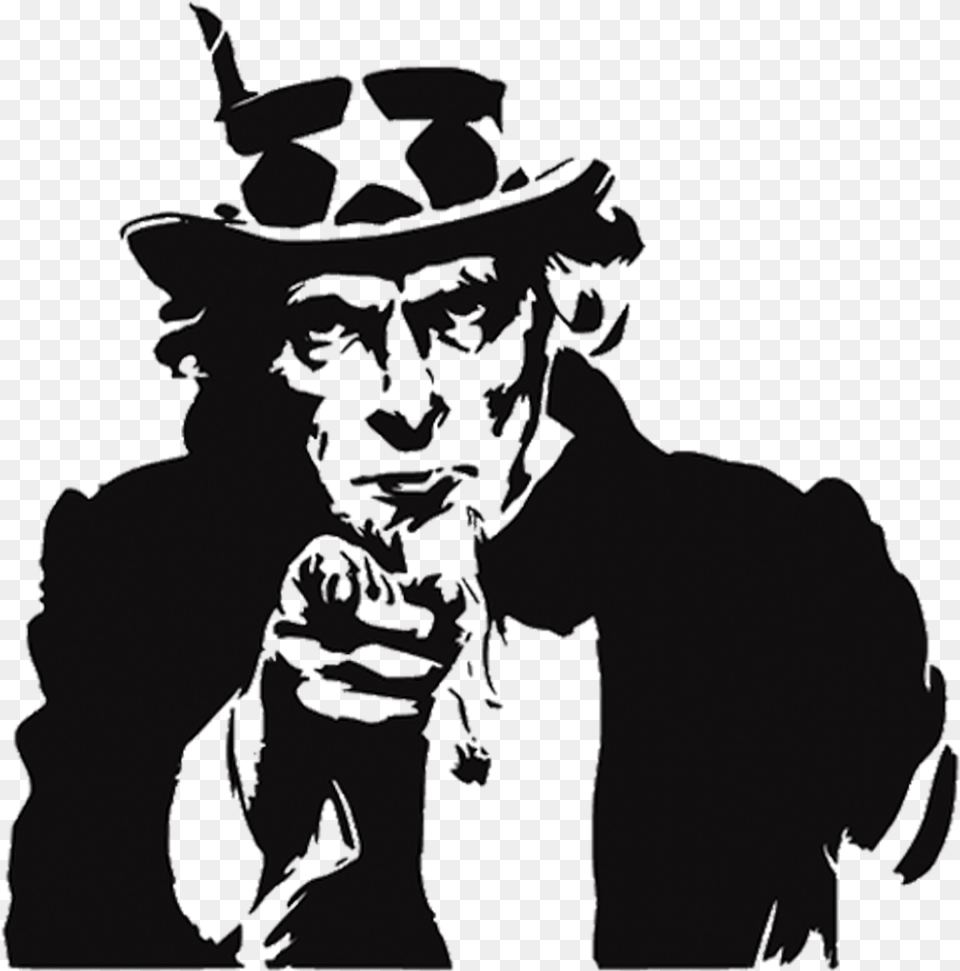 Uncle Sam Black And White, Clothing, Hat, Photography, Art Free Transparent Png