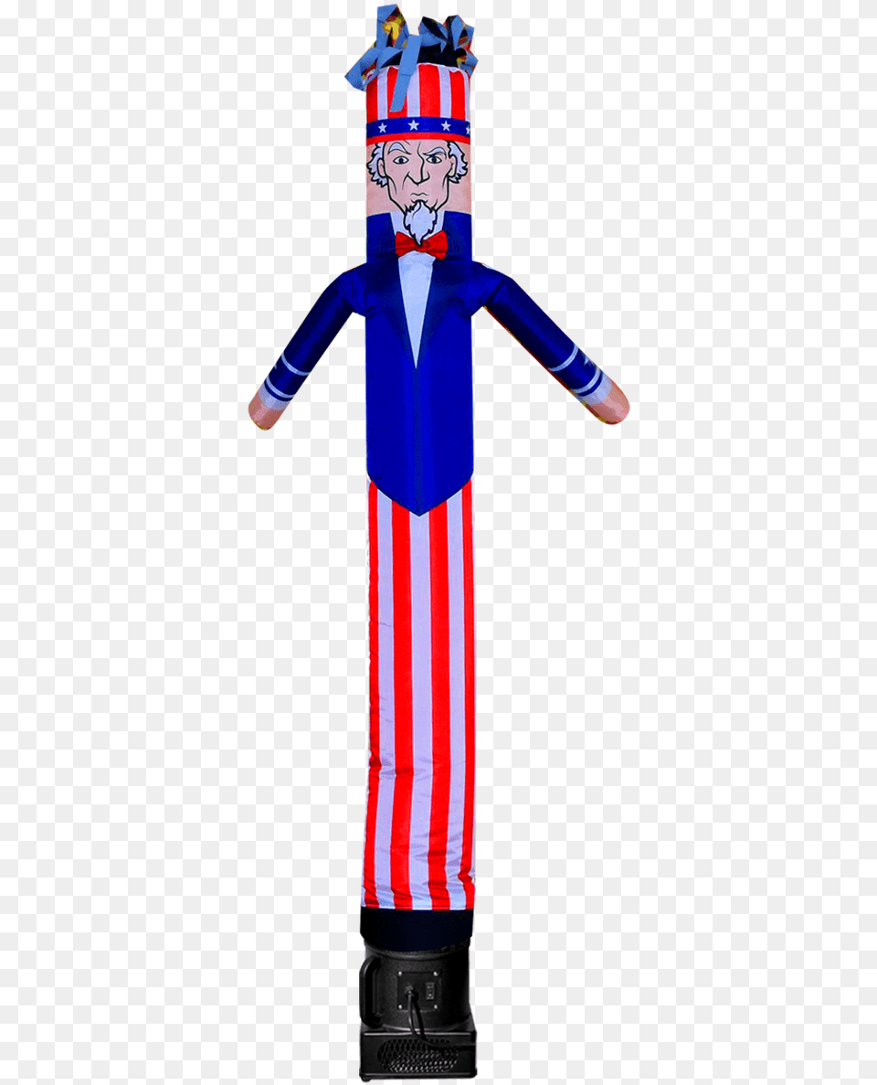 Uncle Sam Design 6ft Air Dancers Inflatable Tube Man Costume, Person, Nutcracker, Face, Head Png Image