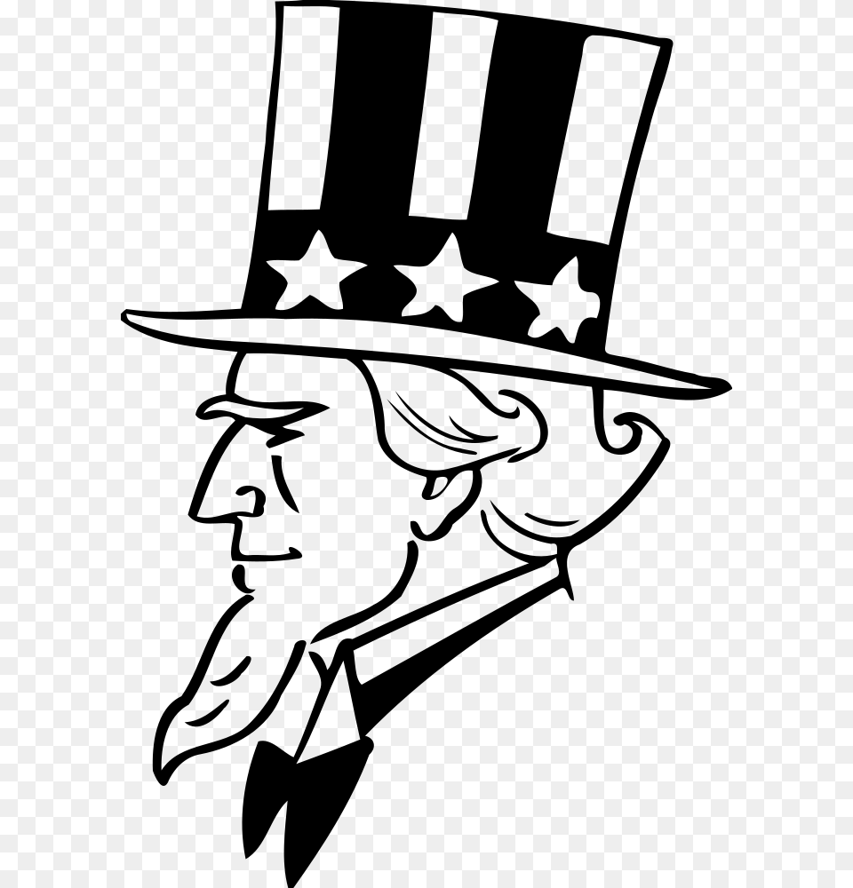 Uncle Sam Drawings Of Uncle Sam, Gray Free Transparent Png