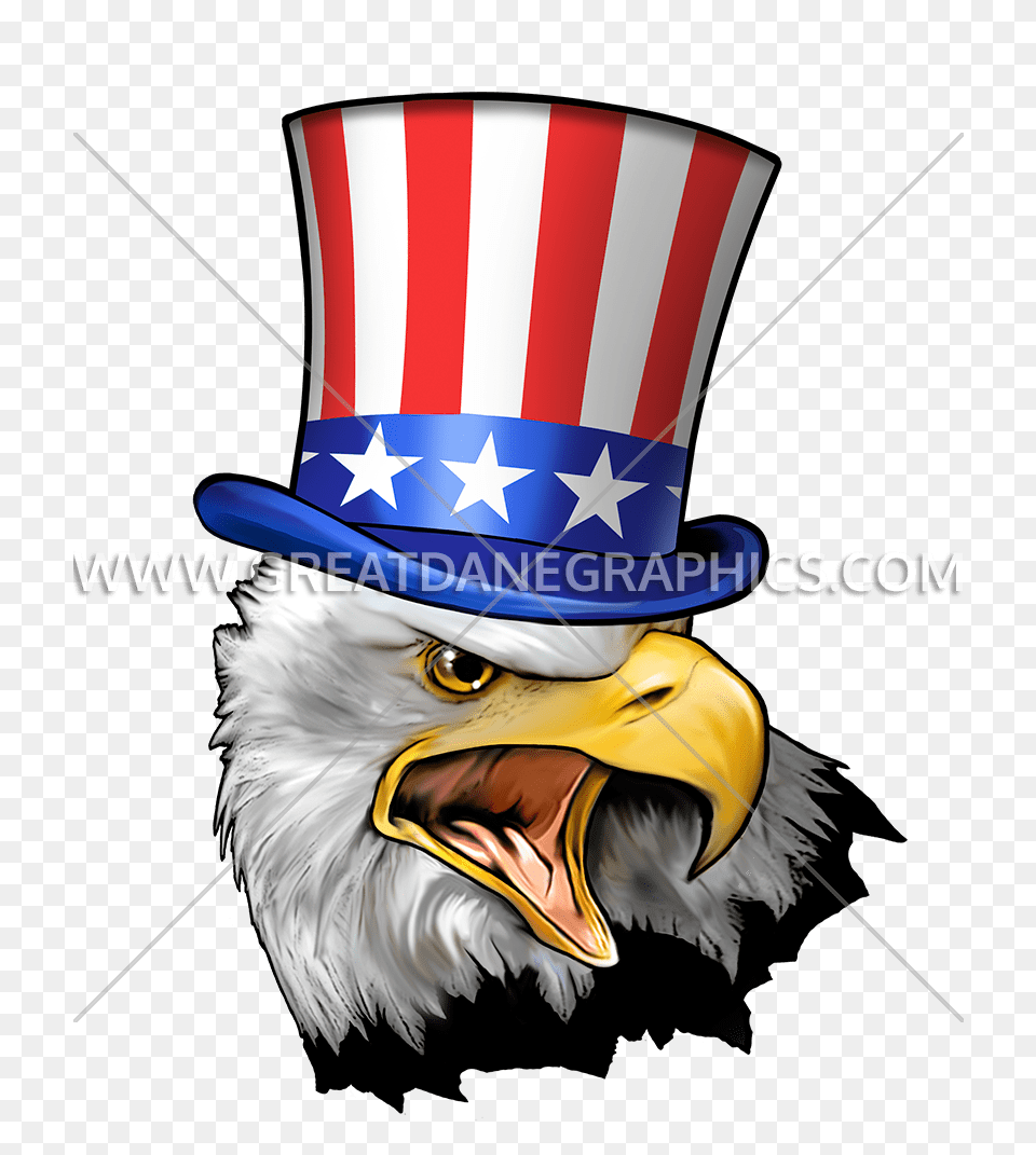 Uncle Sam Eagle Production Ready Artwork For T Shirt Printing, Animal, Bird, Beak Free Png