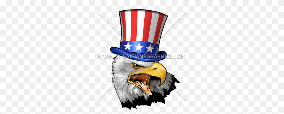 Uncle Sam Eagle Production Ready Artwork For T Shirt Printing, Animal, Beak, Bird Free Png