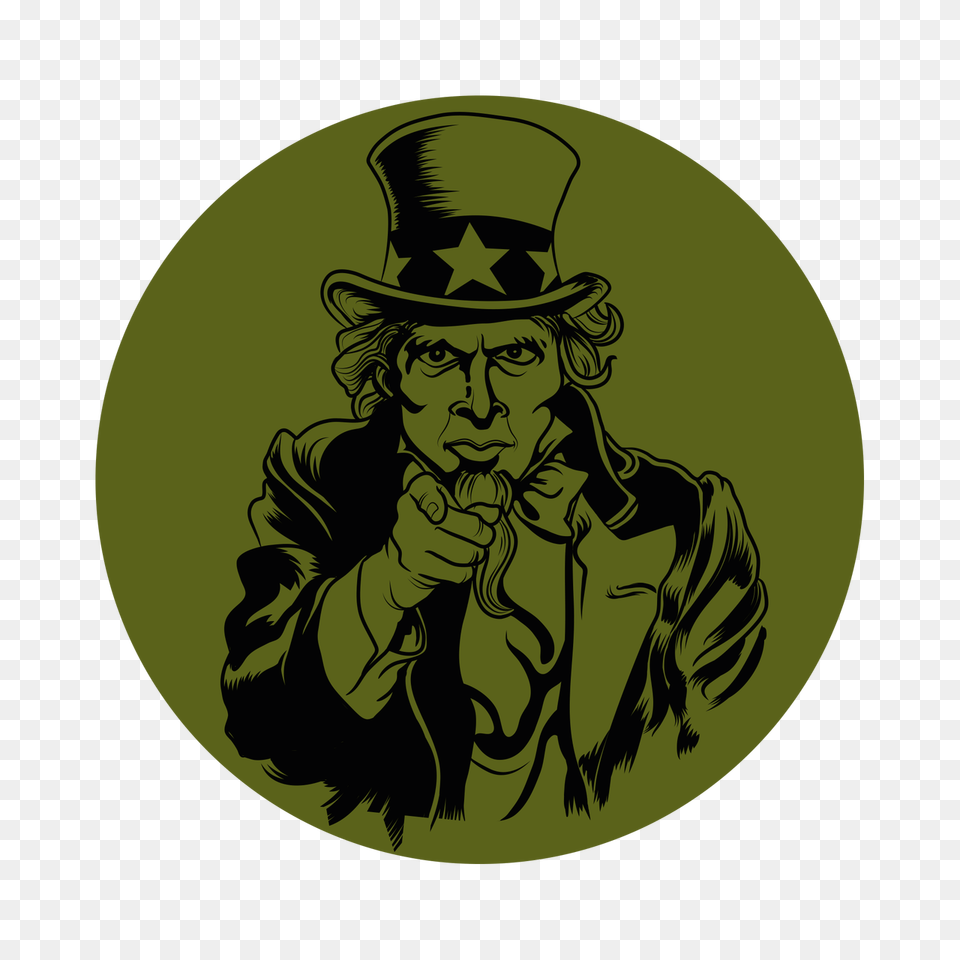 Uncle Sam Knob Sticker, Photography, Person, Clothing, Hat Png Image