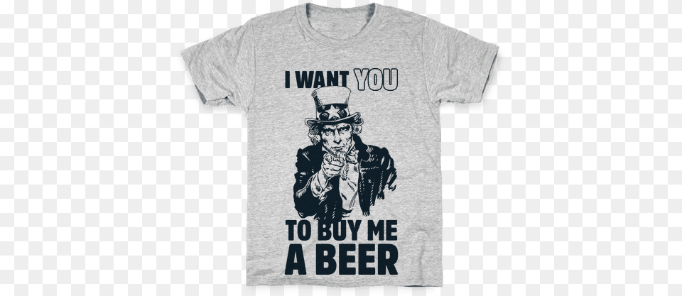Uncle Sam Says I Want You To Buy Me A Beer Kids T Shirt Want You For U S Army, Clothing, T-shirt, Adult, Male Png