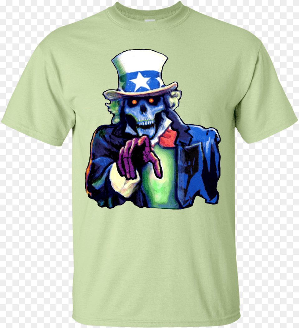 Uncle Sam Skeleton T Shirt Cartoon, Clothing, T-shirt, Baby, Person Free Png Download