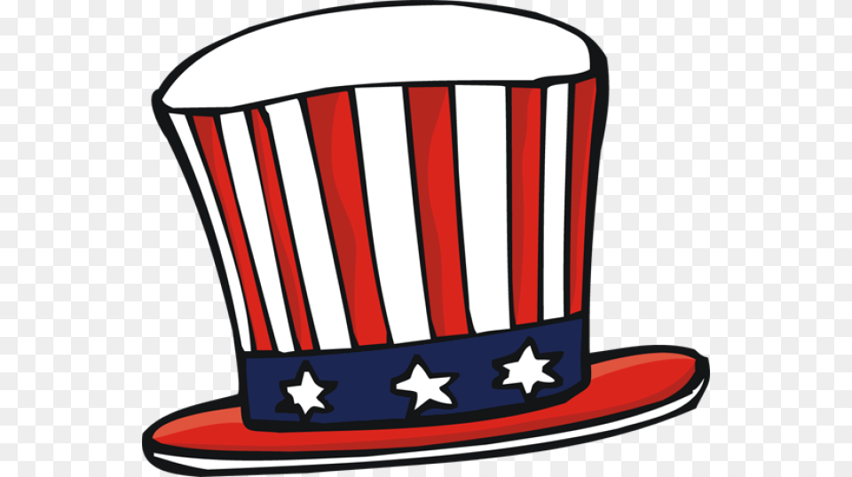 Uncle Sam Top Hat Uncle Sam Hat Transparent, Clothing, Hot Tub, Tub Png Image