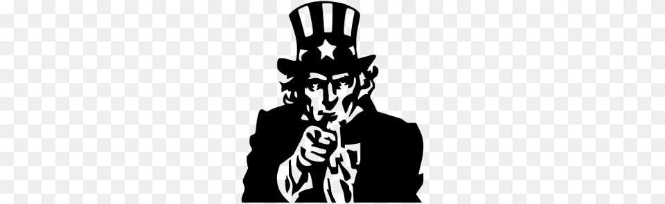 Uncle Sam Vinyl Sticker, Gray Free Transparent Png