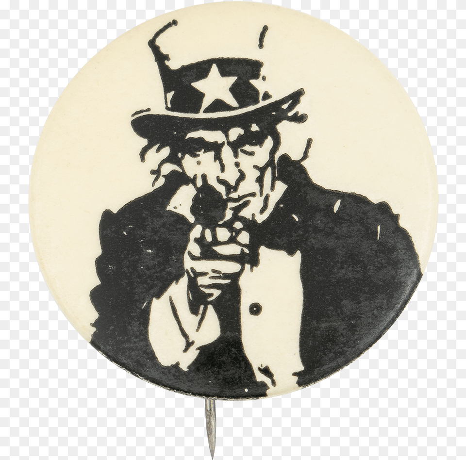 Uncle Sam With A Gun Political Button Museum Uncle Sam Pointing Gun, Photography, Baby, Person, Stencil Png Image