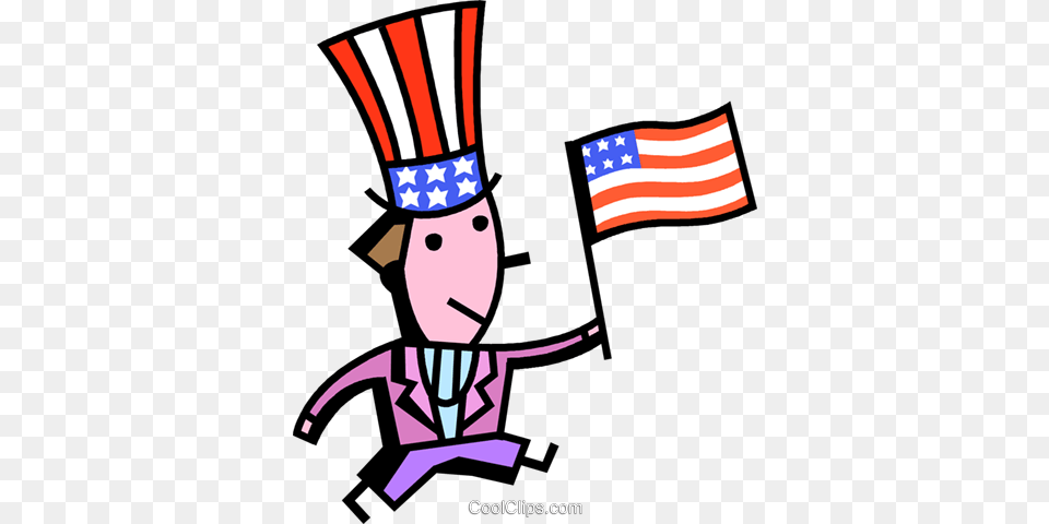 Uncle Sam With American Flag Royalty Vector Clip Art, People, Person Free Png