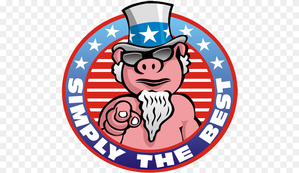 Uncle Sams Bbq Barbecue, Symbol, Emblem, Sticker, Person Png Image