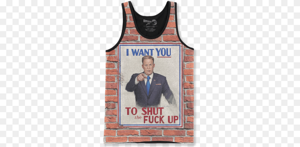Uncle Spicer Brick Wall Bill Clinton Aaf, Vest, Clothing, Person, Man Free Png Download