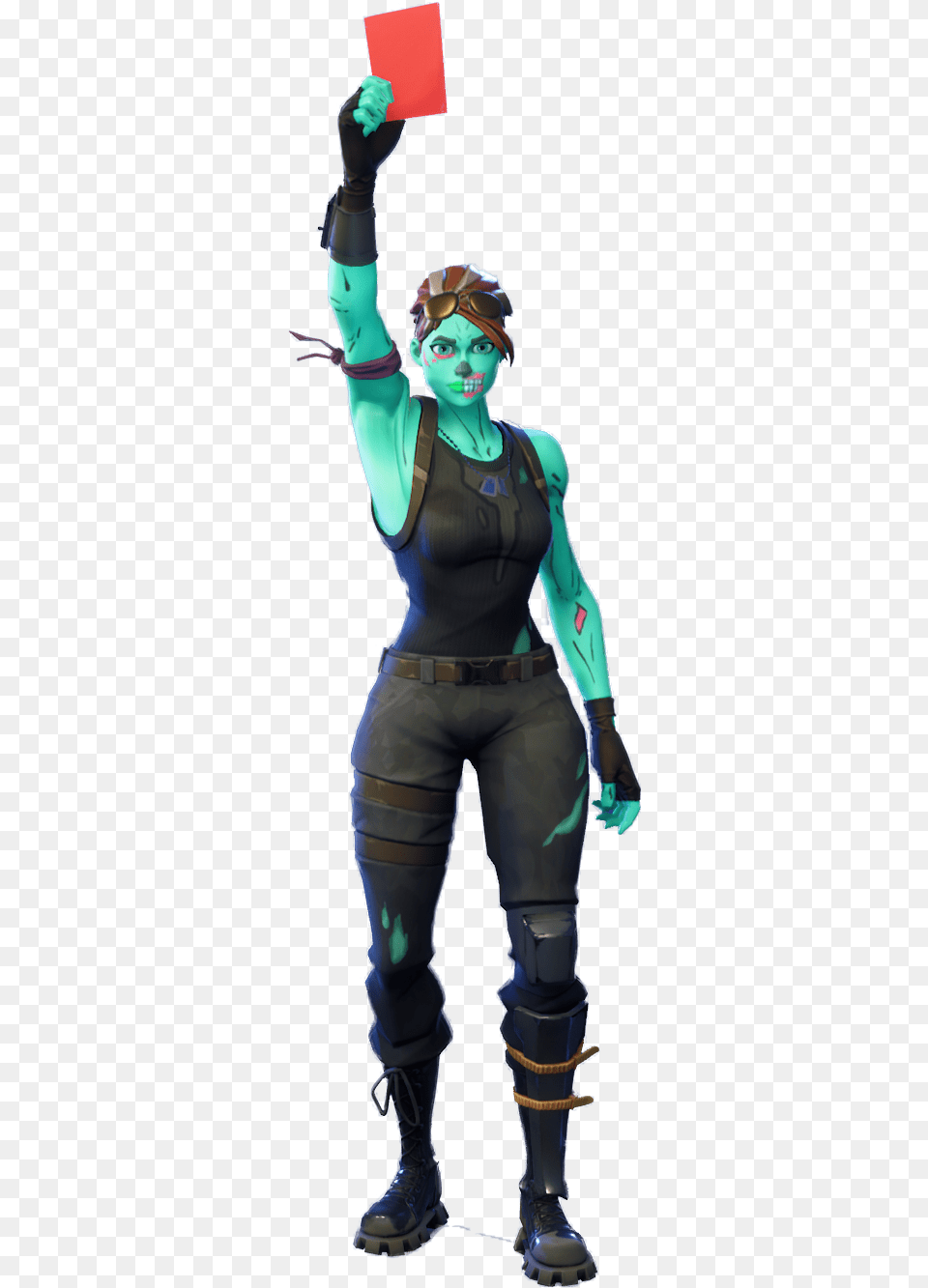 Uncommon Red Card Emote Fortnite Cosmetic Cost 200 Fortnite Ghoul Trooper Emote, Person, Face, Head, Clothing Free Png