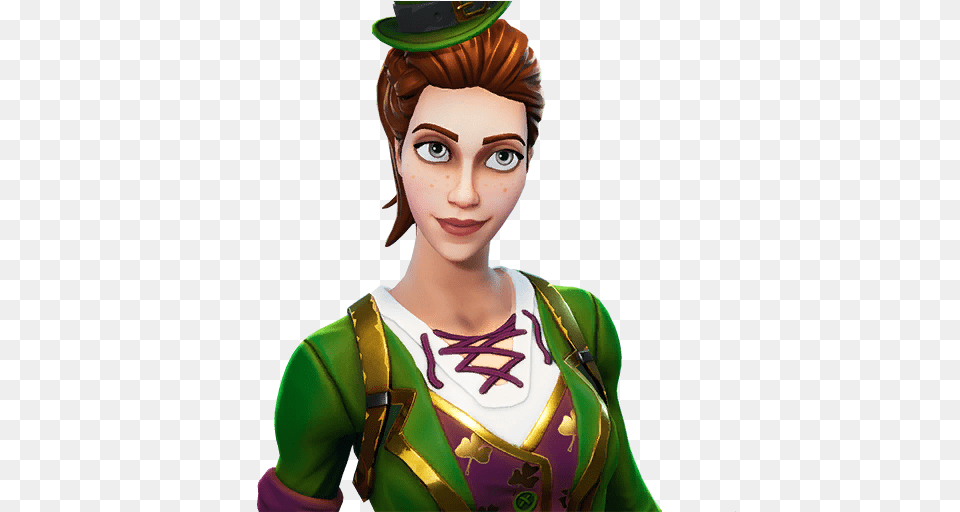 Uncommon Sgt Green Clover Outfit Fortnite Cosmetic Cost V, Adult, Female, Person, Woman Free Png