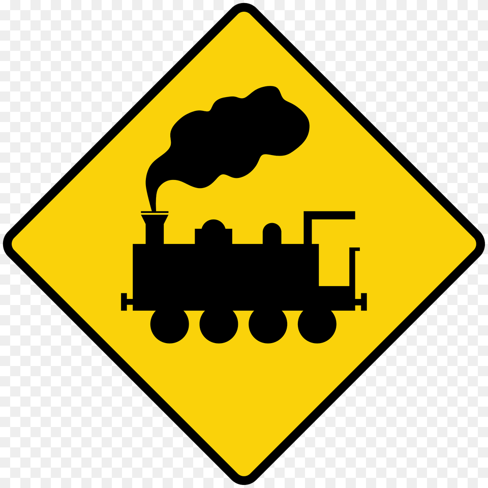 Uncontrolled Railroad Crossing Ahead Sign In Liberia Clipart, Symbol, Road Sign Png