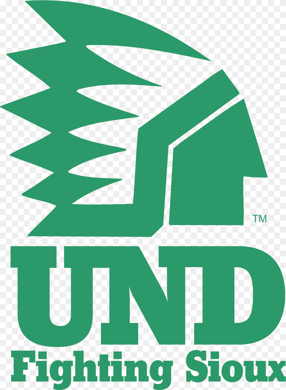 Und Fighting Sioux Logo Transparent North Dakota Fighting Hawks, Advertisement, Poster Png Image